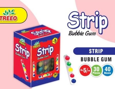Strip Bubble Gum TREEO Pack of 30 pieces Price Rs.5